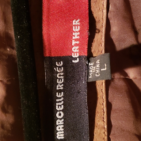 Marcelle Renee brown leather coat - Picture 5 of 7